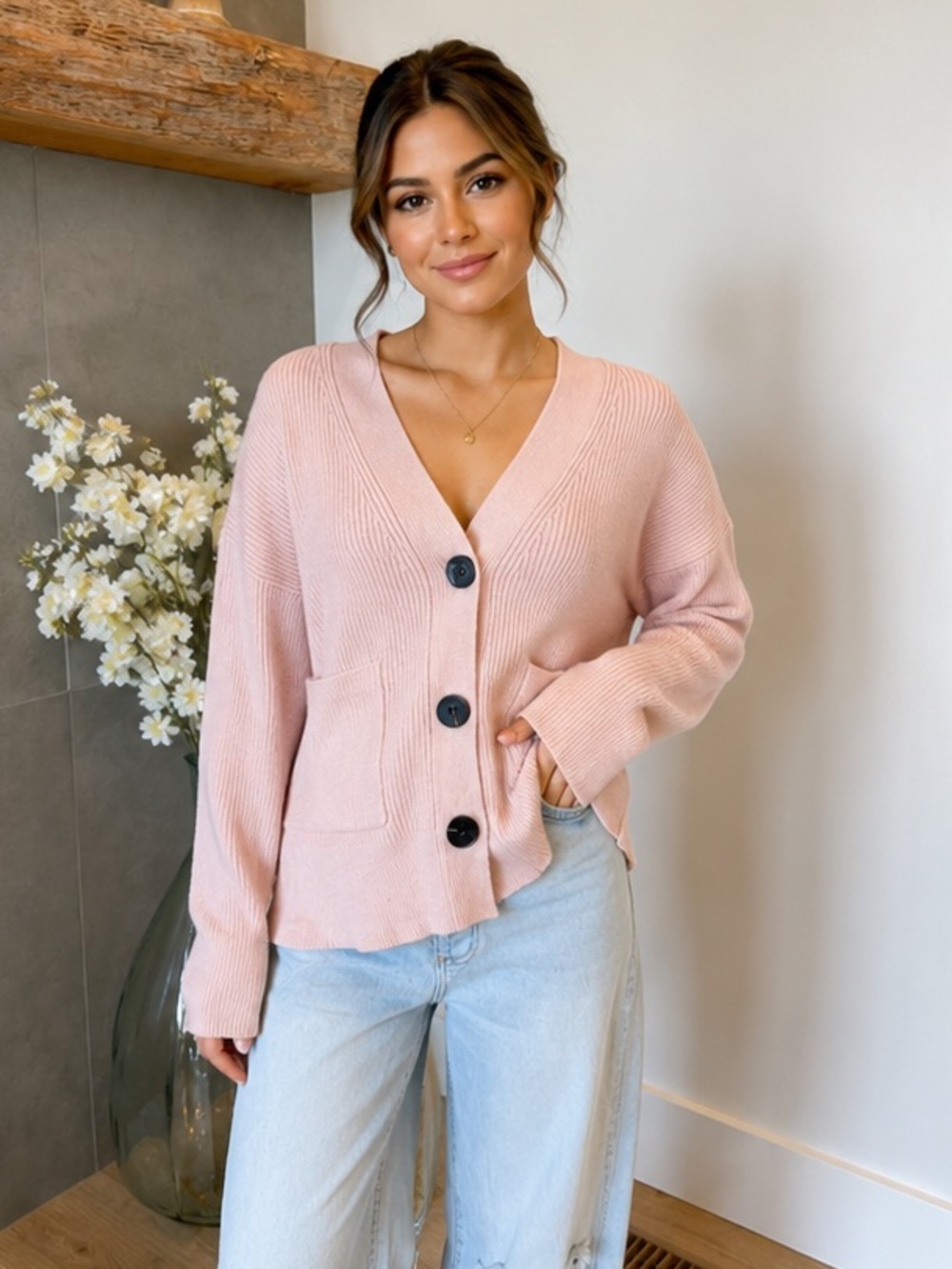 Pink Women's Cardigan